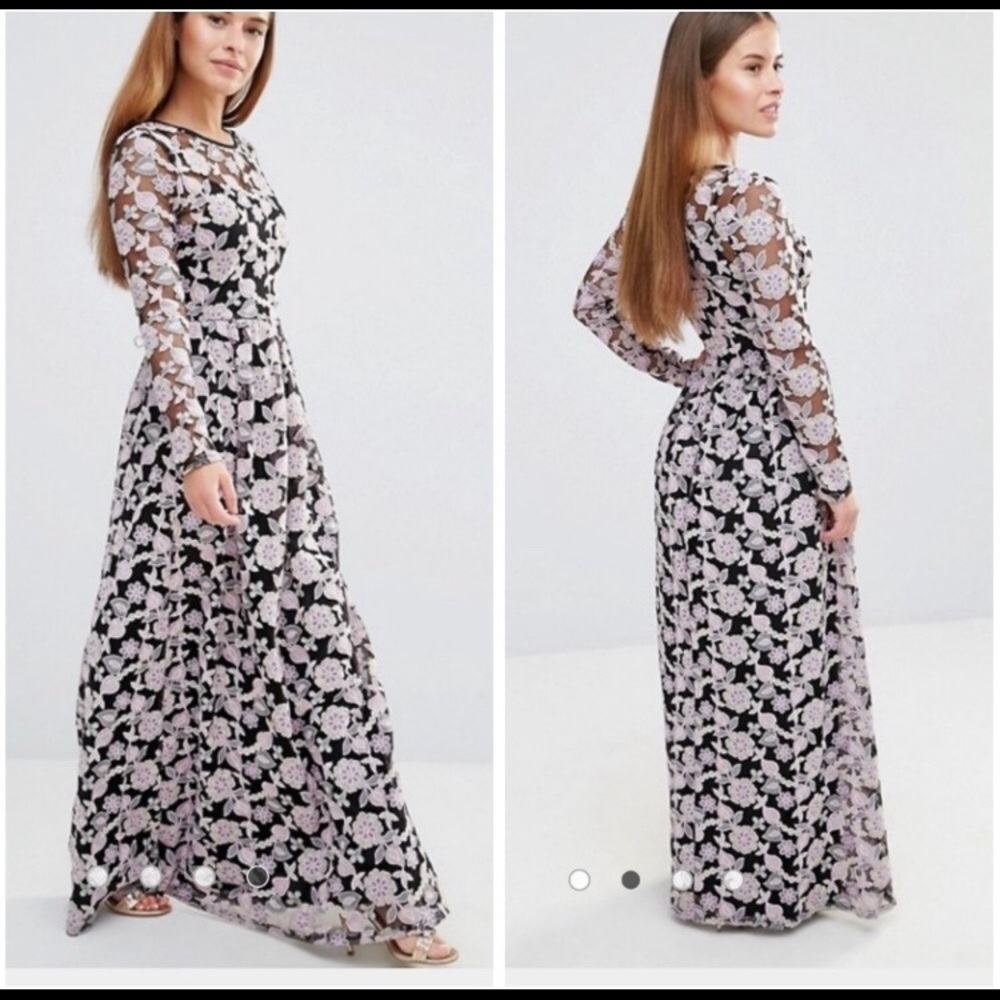 Embroidered maxi dress